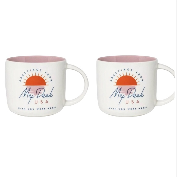 Threshold Other - NEW! Set of 2 Threshold Coffee Mugs My Desk USA